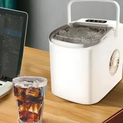 15KG Ice Machine Electric Generator Cooler Mini Ice Cube Maker With Handle Chopper Kitchen Appliance for Bars Restaurants Hotels