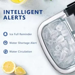 15KG Ice Machine Electric Generator Cooler Mini Ice Cube Maker With Handle Chopper Kitchen Appliance for Bars Restaurants Hotels