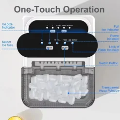 15KG Ice Machine Electric Generator Cooler Mini Ice Cube Maker With Handle Chopper Kitchen Appliance for Bars Restaurants Hotels