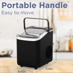 15KG Ice Machine Electric Generator Cooler Mini Ice Cube Maker With Handle Chopper Kitchen Appliance for Bars Restaurants Hotels