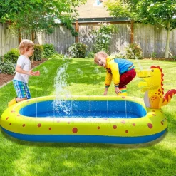 Kiddie Pool Evajoy Inflatable Kids Pool Summer Water Party Inflatable Pool for Backyard & Garden 27.5*40.5*25.5 inch