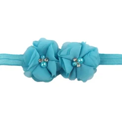 Kids / Toddler Girls' Fashion Baby Headband Two Hand-Stitched Chiffon Rhinestone Floral Headband Children's Flower Headband Hair Accessories