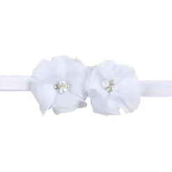 Kids / Toddler Girls' Fashion Baby Headband Two Hand-Stitched Chiffon Rhinestone Floral Headband Children's Flower Headband Hair Accessories