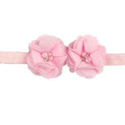 Kids / Toddler Girls' Fashion Baby Headband Two Hand-Stitched Chiffon Rhinestone Floral Headband Children's Flower Headband Hair Accessories