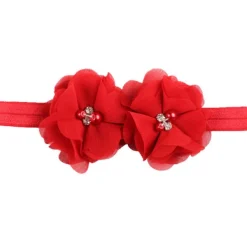 Kids / Toddler Girls' Fashion Baby Headband Two Hand-Stitched Chiffon Rhinestone Floral Headband Children's Flower Headband Hair Accessories