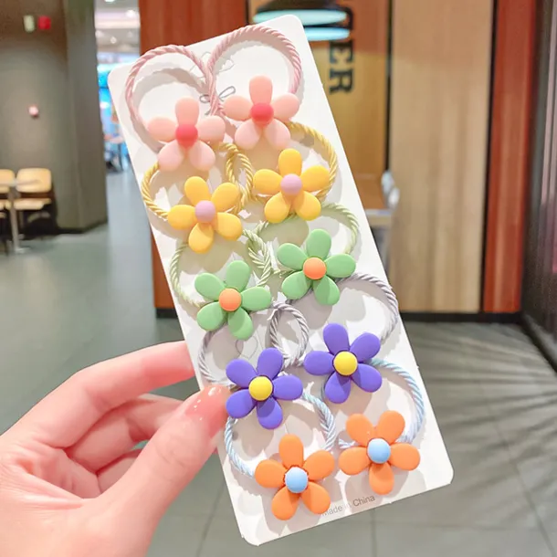 Kids / Toddler Girls' Hair Rope Cartoon Ten-Piece Cute Hair Rope Double Ponytail Hair Tie Girls High Elastic Rubber Band Hair Accessories