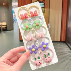 Kids / Toddler Girls' Hair Rope Cartoon Ten-Piece Cute Hair Rope Double Ponytail Hair Tie Girls High Elastic Rubber Band Hair Accessories