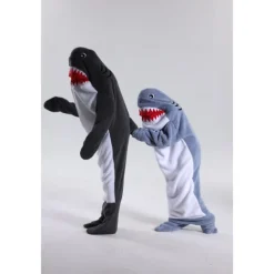 Kid's Adults' Animal Group Costume Onesie Costume Carnival Costume Shark Cartoon Dolphin Onesie Pajamas Kigurumi Pajamas Charm Funny Costume For Men and Women Boys and Girls Carnival Cartoon