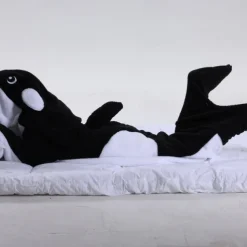 Kid's Adults' Animal Group Costume Onesie Costume Carnival Costume Shark Cartoon Dolphin Onesie Pajamas Kigurumi Pajamas Charm Funny Costume For Men and Women Boys and Girls Carnival Cartoon