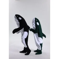 Kid's Adults' Animal Group Costume Onesie Costume Carnival Costume Shark Cartoon Dolphin Onesie Pajamas Kigurumi Pajamas Charm Funny Costume For Men and Women Boys and Girls Carnival Cartoon