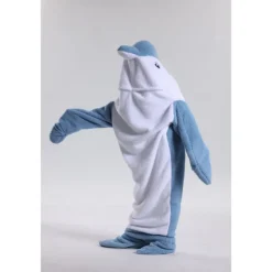Kid's Adults' Animal Group Costume Onesie Costume Carnival Costume Shark Cartoon Dolphin Onesie Pajamas Kigurumi Pajamas Charm Funny Costume For Men and Women Boys and Girls Carnival Cartoon