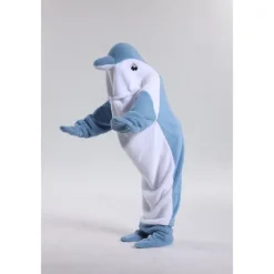 Kid's Adults' Animal Group Costume Onesie Costume Carnival Costume Shark Cartoon Dolphin Onesie Pajamas Kigurumi Pajamas Charm Funny Costume For Men and Women Boys and Girls Carnival Cartoon