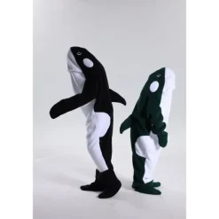 Kid's Adults' Animal Group Costume Onesie Costume Carnival Costume Shark Cartoon Dolphin Onesie Pajamas Kigurumi Pajamas Charm Funny Costume For Men and Women Boys and Girls Carnival Cartoon