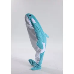 Kid's Adults' Animal Group Costume Onesie Costume Carnival Costume Shark Cartoon Dolphin Onesie Pajamas Kigurumi Pajamas Charm Funny Costume For Men and Women Boys and Girls Carnival Cartoon
