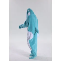 Kid's Adults' Animal Group Costume Onesie Costume Carnival Costume Shark Cartoon Dolphin Onesie Pajamas Kigurumi Pajamas Charm Funny Costume For Men and Women Boys and Girls Carnival Cartoon