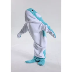 Kid's Adults' Animal Group Costume Onesie Costume Carnival Costume Shark Cartoon Dolphin Onesie Pajamas Kigurumi Pajamas Charm Funny Costume For Men and Women Boys and Girls Carnival Cartoon