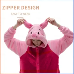 Kid's Adults' Cartoon Patchwork Group Costume Nightwear Onesie Pajamas Carnival Costume Piggy / Pig Animal Onesie Pajamas Kigurumi Pajamas Funny Costume For Men and Women Boys and Girls Carnival