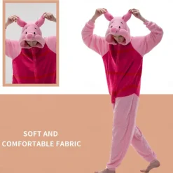 Kid's Adults' Cartoon Patchwork Group Costume Nightwear Onesie Pajamas Carnival Costume Piggy / Pig Animal Onesie Pajamas Kigurumi Pajamas Funny Costume For Men and Women Boys and Girls Carnival