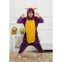 Kid's Adults' Character Nightwear Onesie Costume Dragon Onesie Pajamas Kigurumi Pajamas For Men and Women Boys and Girls Carnival Cartoon