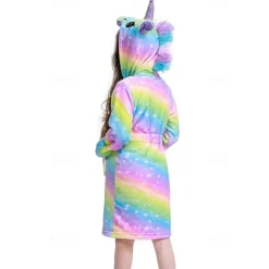 Kid's Animal Kigurumi Pajamas Bathrobe Unicorn Flying Horse Onesie Pajamas Kigurumi Pajamas For Boys and Girls Christmas Children's Day New Year Cartoon