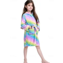 Kid's Animal Kigurumi Pajamas Bathrobe Unicorn Flying Horse Onesie Pajamas Kigurumi Pajamas For Boys and Girls Christmas Children's Day New Year Cartoon