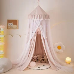 Kids Bed Canopy Double Layer Canopy for Bed,Nursery Room Baby Crib Tent Mosquito Net for Girls Boys