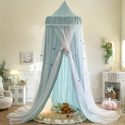 Kids Bed Canopy Double Layer Canopy for Bed,Nursery Room Baby Crib Tent Mosquito Net for Girls Boys