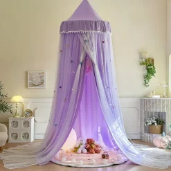 Kids Bed Canopy Double Layer Canopy for Bed,Nursery Room Baby Crib Tent Mosquito Net for Girls Boys