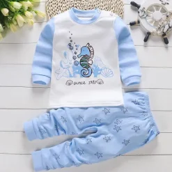 Kids Boys 2 Pieces T-shirt & Pants Long Sleeve Owl A01 A02 Animal Cartoon Crewneck Summer Spring Basic Home 3-7 Years
