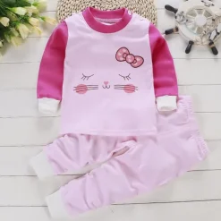 Kids Boys 2 Pieces T-shirt & Pants Long Sleeve Owl A01 A02 Animal Cartoon Crewneck Summer Spring Basic Home 3-7 Years