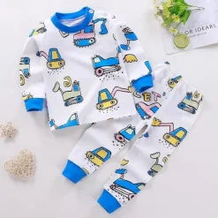 Kids Boys 2 Pieces T-shirt & Pants Long Sleeve Owl A01 A02 Animal Cartoon Crewneck Summer Spring Basic Home 3-7 Years