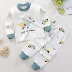 Kids Boys 2 Pieces T-shirt & Pants Long Sleeve Owl A01 A02 Animal Cartoon Crewneck Summer Spring Basic Home 3-7 Years
