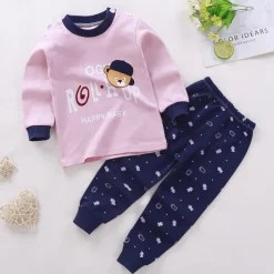 Kids Boys 2 Pieces T-shirt & Pants Long Sleeve Owl A01 A02 Animal Cartoon Crewneck Summer Spring Basic Home 3-7 Years