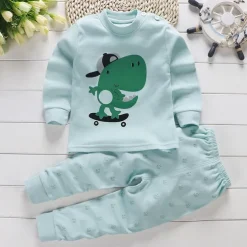 Kids Boys 2 Pieces T-shirt & Pants Long Sleeve Owl A01 A02 Animal Cartoon Crewneck Summer Spring Basic Home 3-7 Years