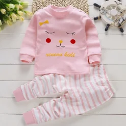 Kids Boys 2 Pieces T-shirt & Pants Long Sleeve Owl A01 A02 Animal Cartoon Crewneck Summer Spring Basic Home 3-7 Years