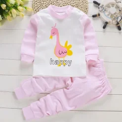 Kids Boys 2 Pieces T-shirt & Pants Long Sleeve Owl A01 A02 Animal Cartoon Crewneck Summer Spring Basic Home 3-7 Years