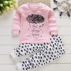 Kids Boys 2 Pieces T-shirt & Pants Long Sleeve Owl A01 A02 Animal Cartoon Crewneck Summer Spring Basic Home 3-7 Years