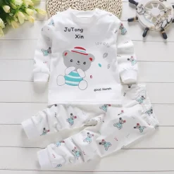 Kids Boys 2 Pieces T-shirt & Pants Long Sleeve Owl A01 A02 Animal Cartoon Crewneck Summer Spring Basic Home 3-7 Years