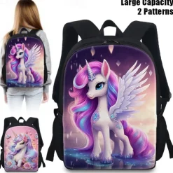 Kid's Boys' Backpack School Bag Bookbag School Outdoor Daily Polyester Large Capacity Lightweight Durable Zipper Print Pink Purple