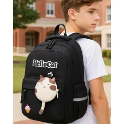 Kid's Boys' Girls' Backpack School Bag Bookbag School Backpack Bookbag School Daily Solid Color Polyester Oxford Cloth Large Capacity Waterproof Pendant Zipper Black Pink Purple