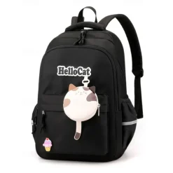 Kid's Boys' Girls' Backpack School Bag Bookbag School Backpack Bookbag School Daily Solid Color Polyester Oxford Cloth Large Capacity Waterproof Pendant Zipper Black Pink Purple