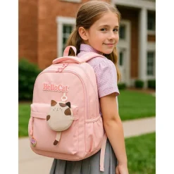 Kid's Boys' Girls' Backpack School Bag Bookbag School Backpack Bookbag School Daily Solid Color Polyester Oxford Cloth Large Capacity Waterproof Pendant Zipper Black Pink Purple