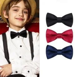 Kids Boys Girls' Ties & Bows Active Basic Party Birthday Solid Color Silver Apple Green