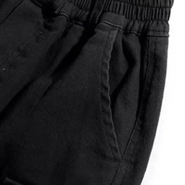 Kids Boys Pants Cargo Pants Trousers Patchwork Pocket Solid Color Breathable Soft Comfort Pants Outdoor Daily Basic Black Khaki Mid Waist