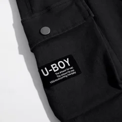 Kids Boys Pants Cargo Pants Trousers Patchwork Pocket Solid Color Breathable Soft Comfort Pants Outdoor Daily Basic Black Khaki Mid Waist