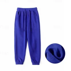 Kids Boys Pants Trousers Solid Color Soft Pants Outdoor Cotton Adorable Daily Ash flecking gray Color blue