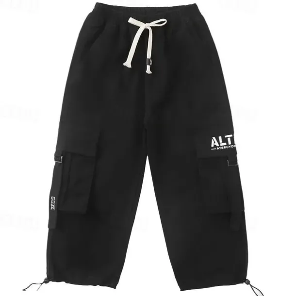 Kids Boys Pants Trousers Pocket Solid Color Keep Warm Comfort Pants School Sports Daily Black Coffee