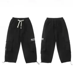 Kids Boys Pants Trousers Pocket Solid Color Keep Warm Comfort Pants School Sports Daily Black Coffee