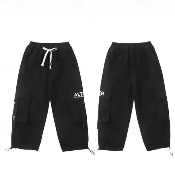 Kids Boys Pants Trousers Pocket Solid Color Keep Warm Comfort Pants School Sports Daily Black Coffee