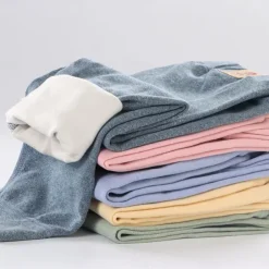 Kids Boys Pants Trousers Solid Color Keep Warm Pants Outdoor Cotton Fashion Daily Yellow Pink Blue Mid Waist